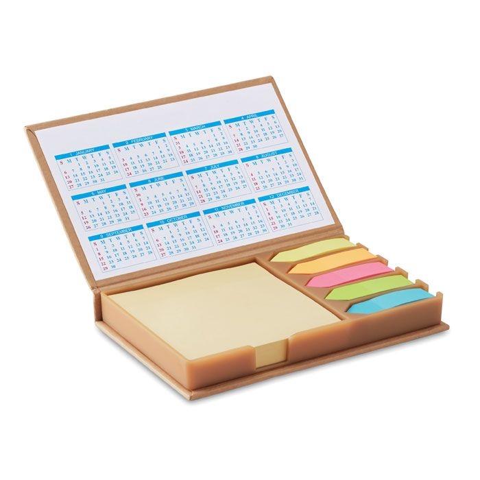 MO9394-13Memocalendar Notizzettelhalter mit Kalender_ beige