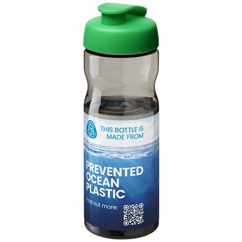 PF210097-7H2O Active® Eco Base 650 ml Sportflasche mit Klappdeckel_ kohle_hellgruen