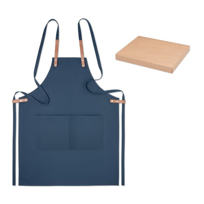 MO6261-04Nagpur Colour Kuechenschuerze Organic Cotton_ blau