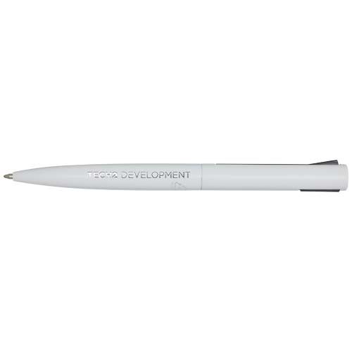 PF107917-1Juana Kugelschreiber aus recyceltem Aluminium _blaue Mine_ weiss