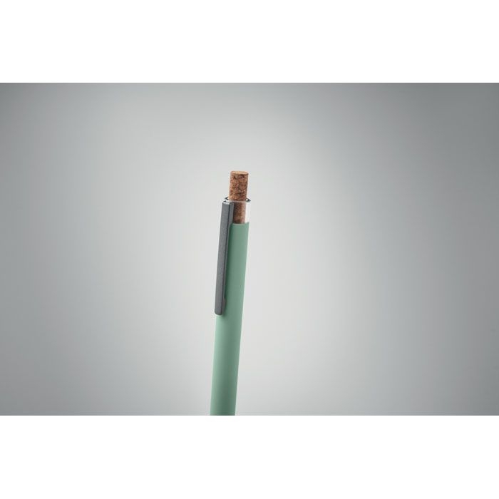 MO2652-77Bergamo _ Druckkugelschreiber recy. Alu_ mintgruen