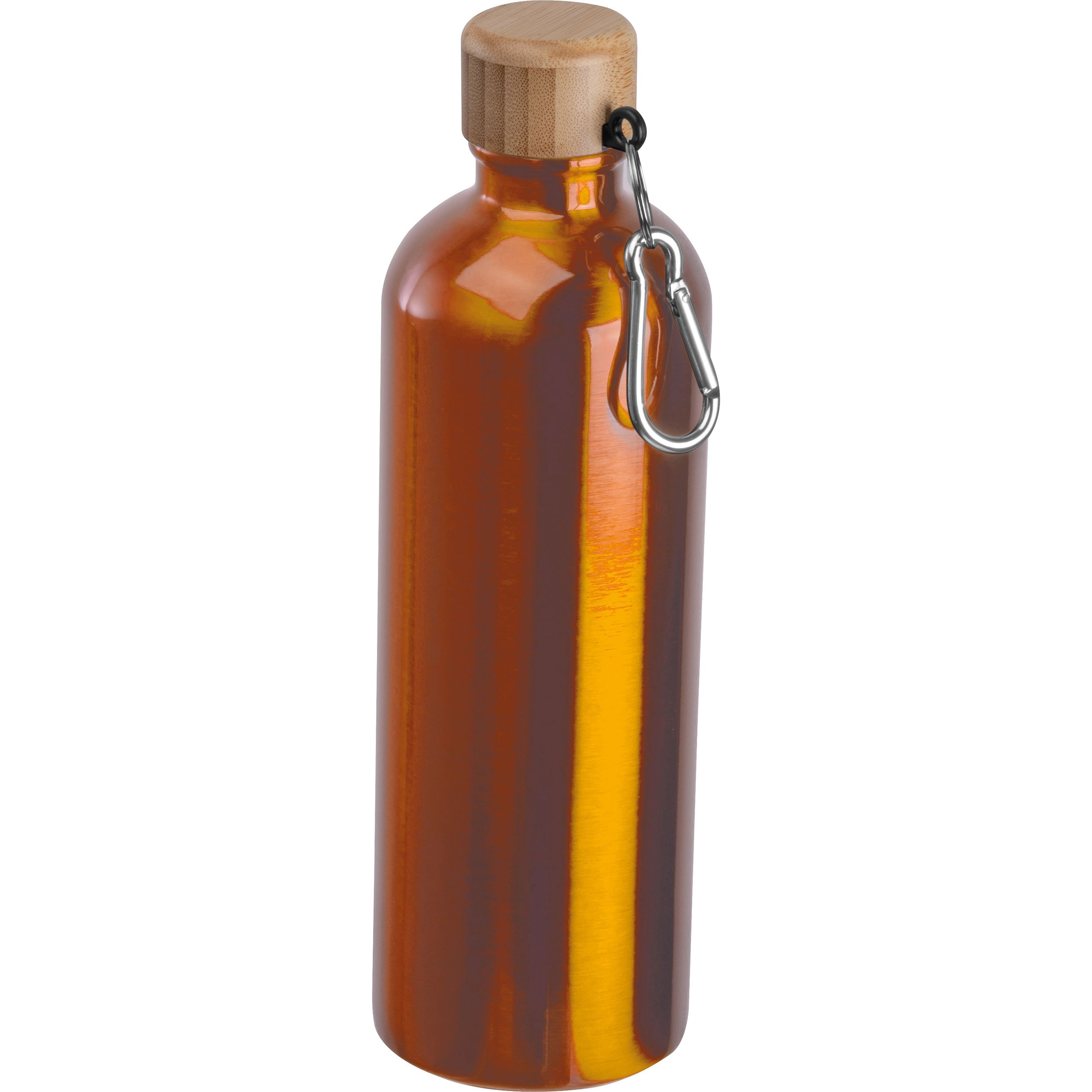 MA84971-10Edelstahltrinkflasche mit Karabiner_ 750ml RUTH_ orange