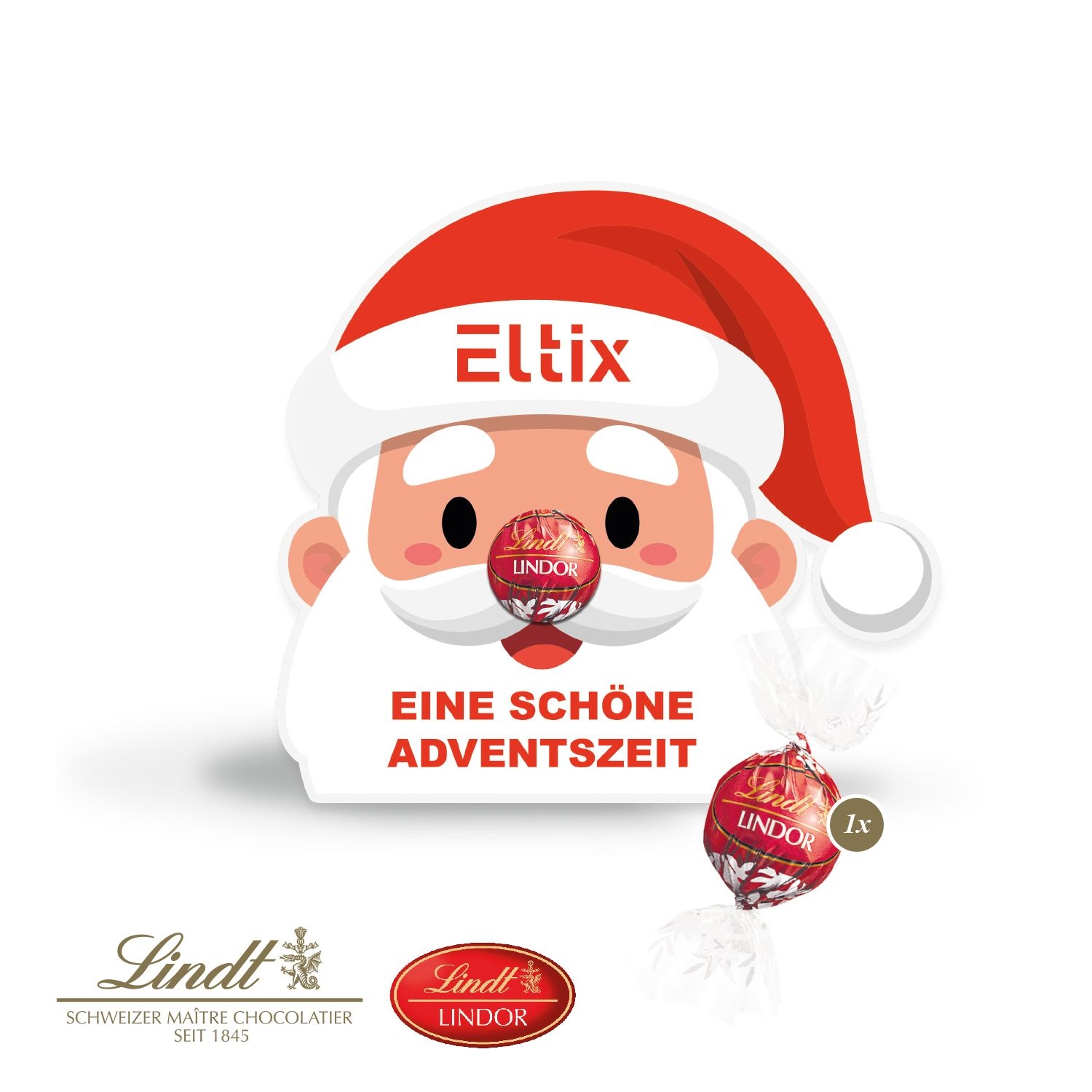 CD95573-01Weihnachtsmann mit Lindt Lindor Kugel_ Lindor Kugel