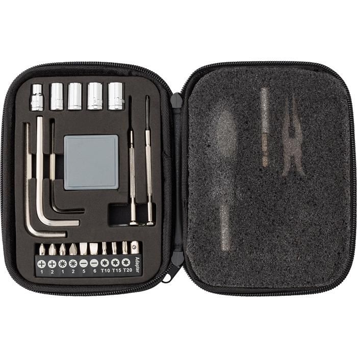 GI433300-01Werkzeug-Set in Kunstledertasche Lani_ schwarz