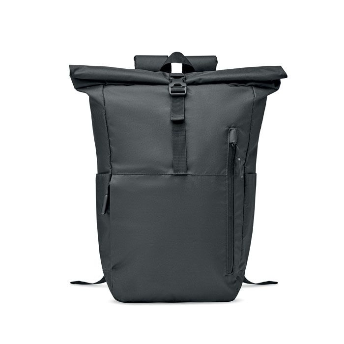 MO2051-03Valley Rollpack Rolltop-Rucksack 300D RPET_ schwarz