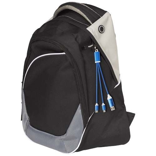 PF124382-2Metal 4-in-1 Ladekabel aus recyceltem Aluminium mit Schluesselanhaenger_ royalblau