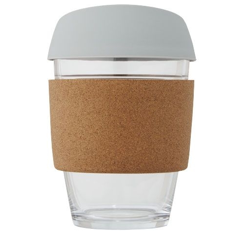 PF100665-2Lidan 360 ml Becher aus Borosilikatglas mit Korkgriff und Silikondeckel_ grau