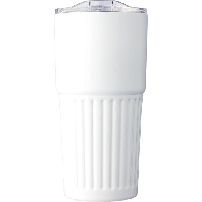 GI1267378-02Recycelter doppelwandiger Trinkbecher aus Edelstahl _500 ml_ Kael_ weiss