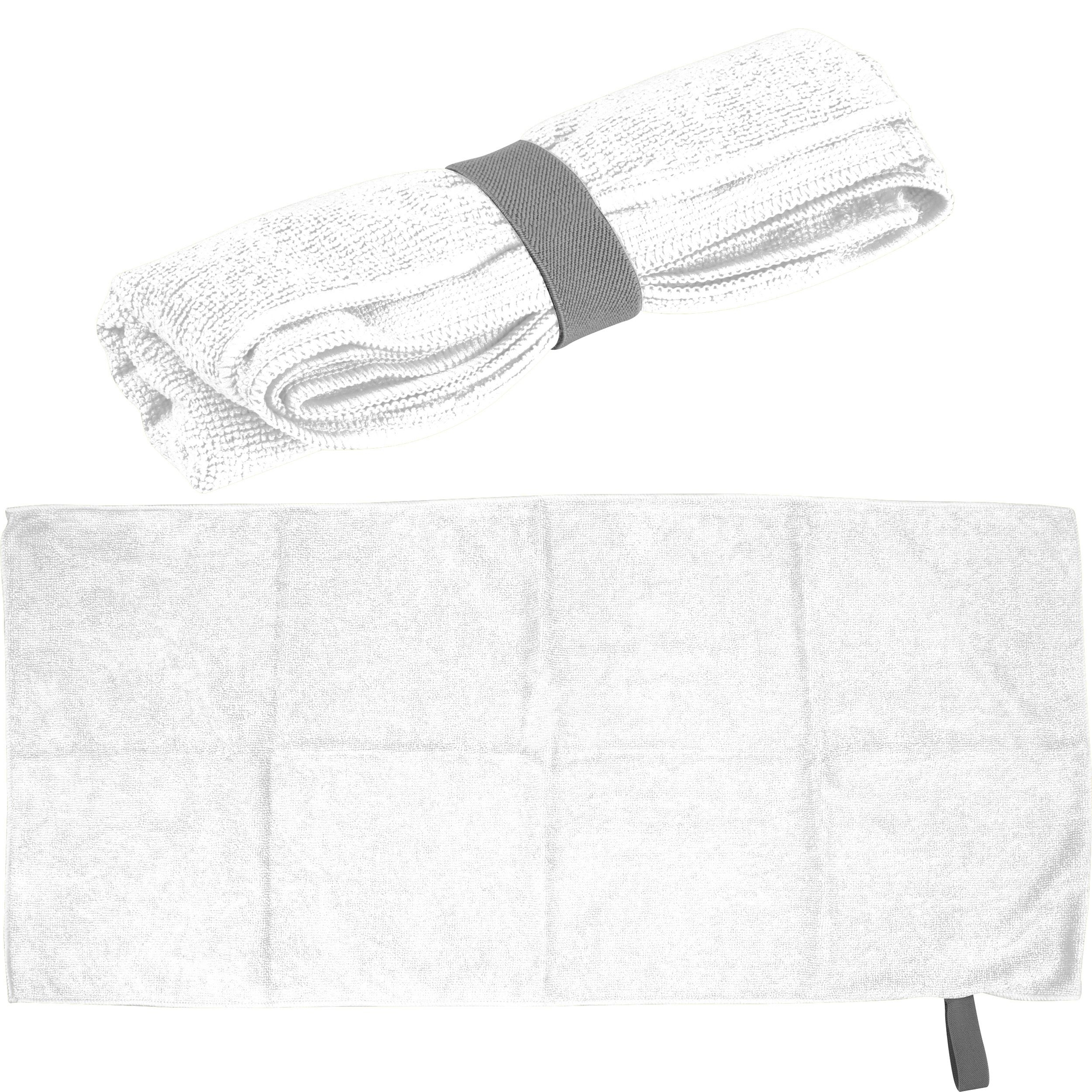 MA74754-06Mikrofaser Handtuch mit Gummiband HUGH_ weiss