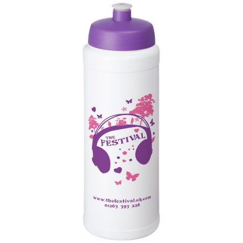 PF210689-10Baseline® Plus grip 750 ml Sportflasche mit Sportdeckel_ weiss_lila