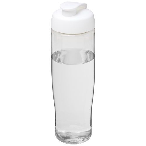PF210040-2H2O Active® Tempo 700 ml Sportflasche mit Klappdeckel_ transparent_weiss
