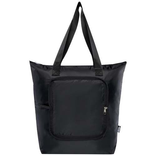 PF130092-6EcoFold faltbare RPET Kuehltasche 15 L_ schwarz