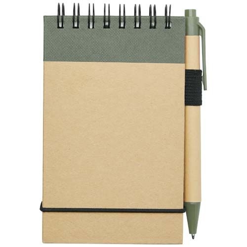 PF106269-4Zuse A7 Recycling Notizblock mit Stift_ heather gruen_natur
