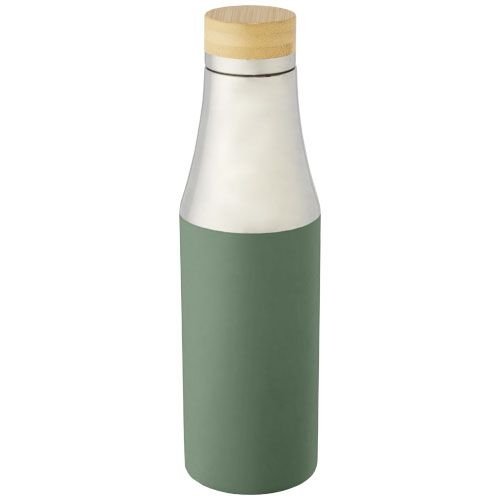PF100667-3Hulan 540 ml Kupfer-Vakuum Isolierflasche mit Bambusdeckel_ heather gruen