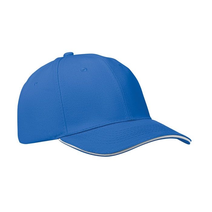 MO1464-36Buffalo Baseball cap 6 panels 260g_m²_ weiss_blau