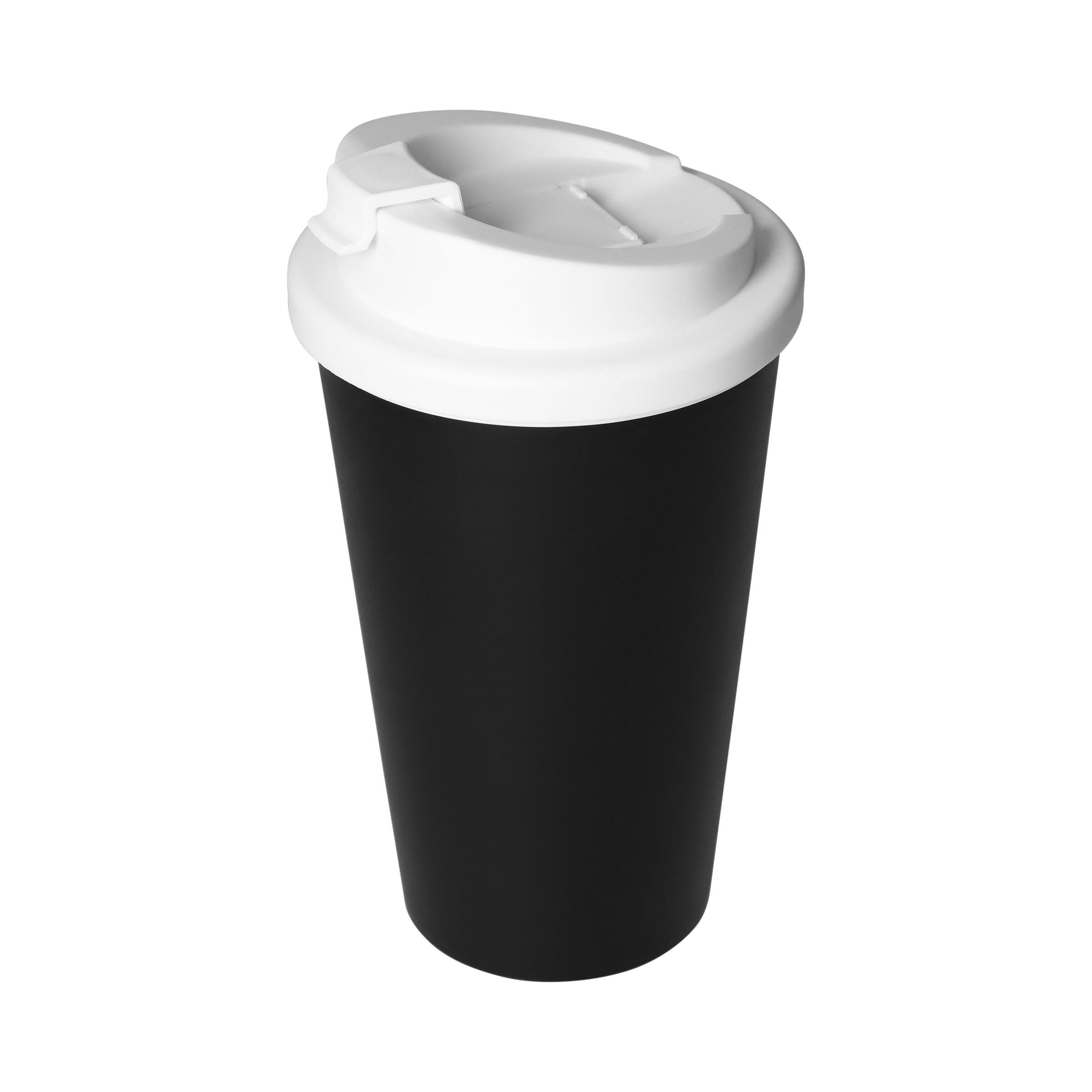 EL01173-3Kaffeebecher _Premium Deluxe_ schwarz_ weiss