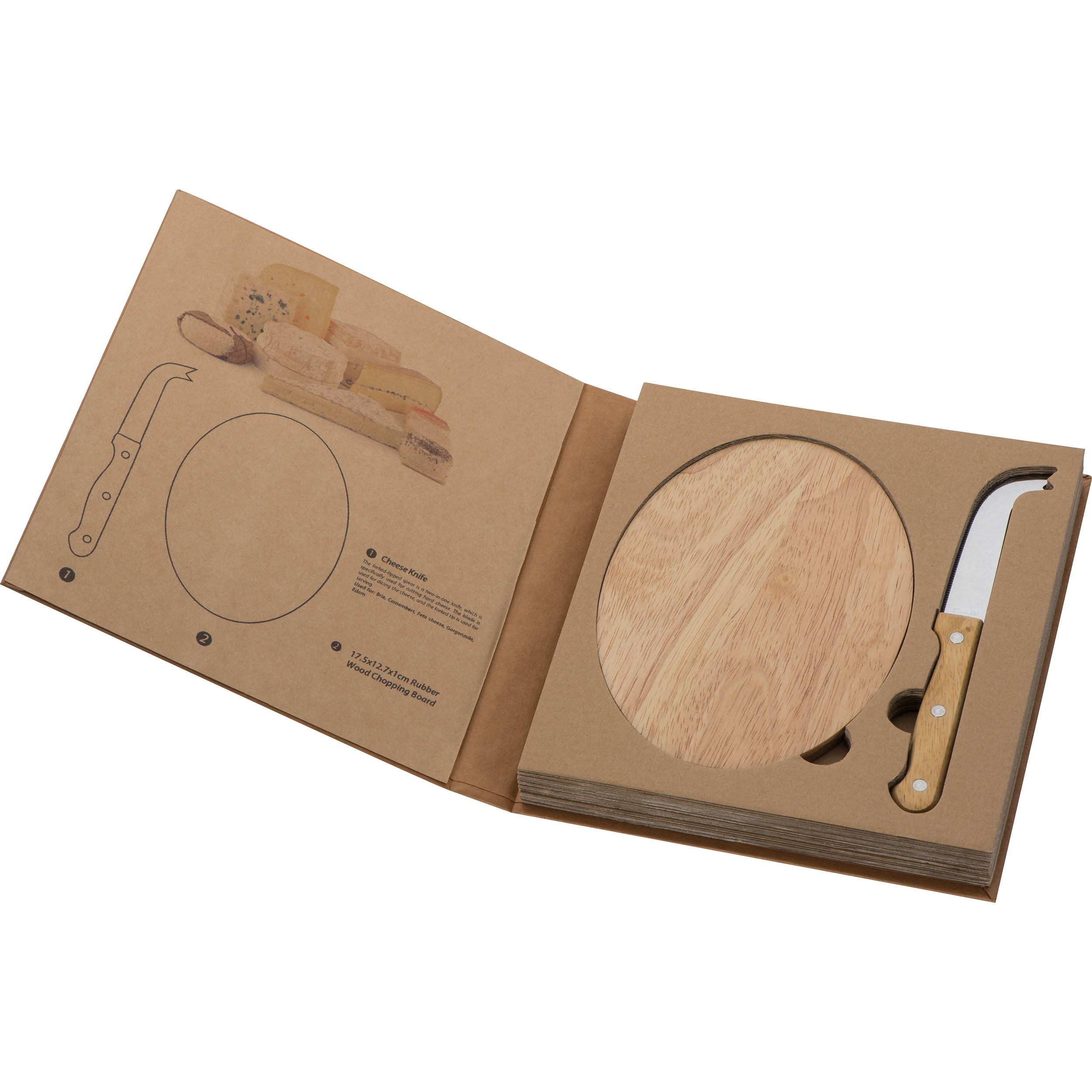 MA80191-13Kaeseset mit Holzbrettchen und Kaesemesser EMILIO_ beige