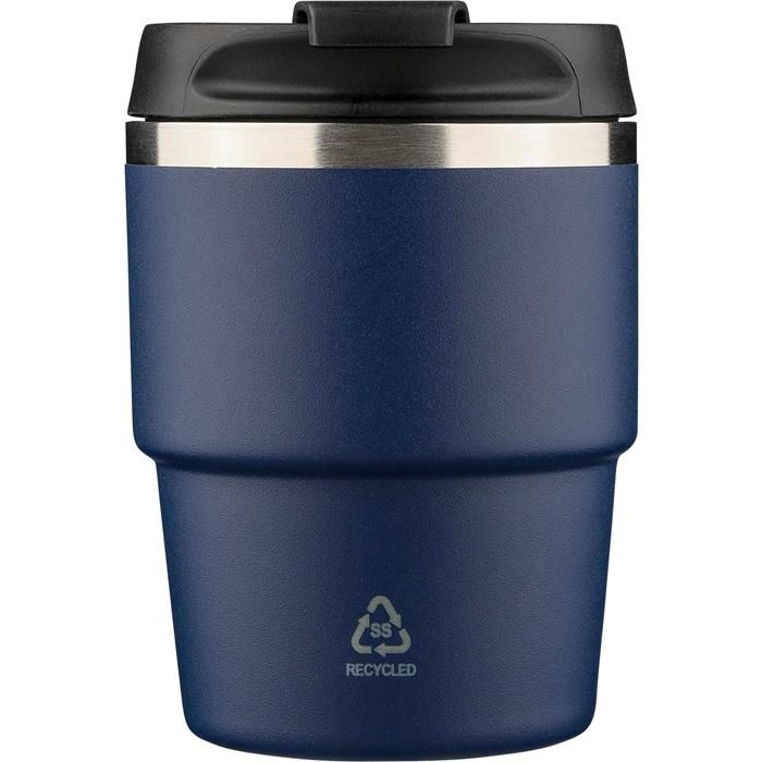GI1353905-05Recycelter Edelstahl-Becher mit doppelter Wand _175 ml_ Oli_ blau