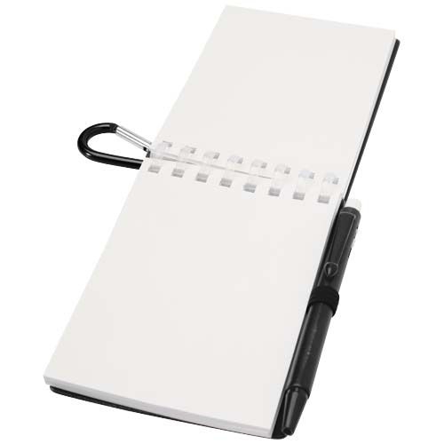 PF107051-4Lig Mini Recyceltes Outdoor-Softcover Notizbuch und Kugelschreiber Set _schwarze Mine_ schwarz