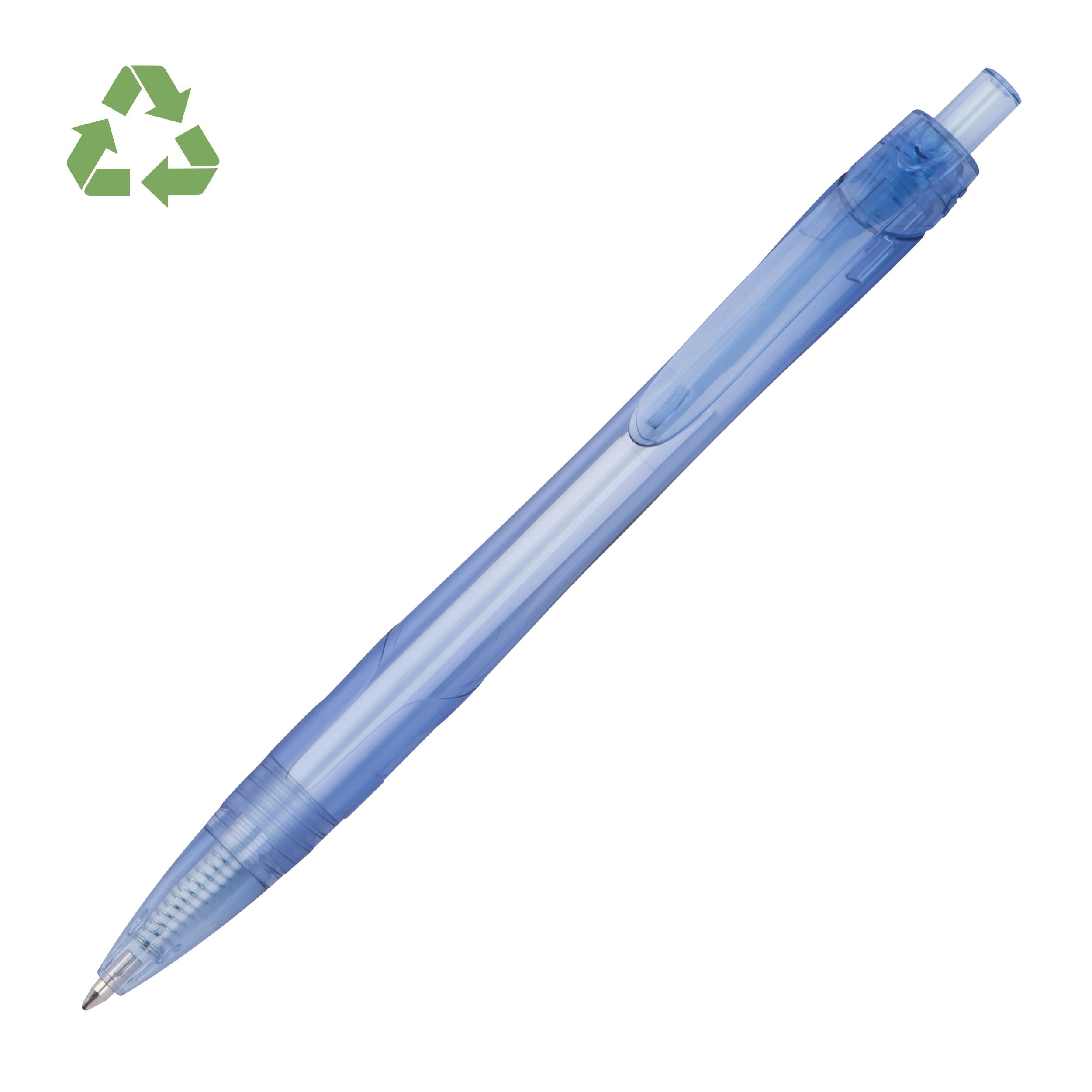 MA12557-24Transparenter RPET Kugelschreiber WIKTORIA_ hellblau