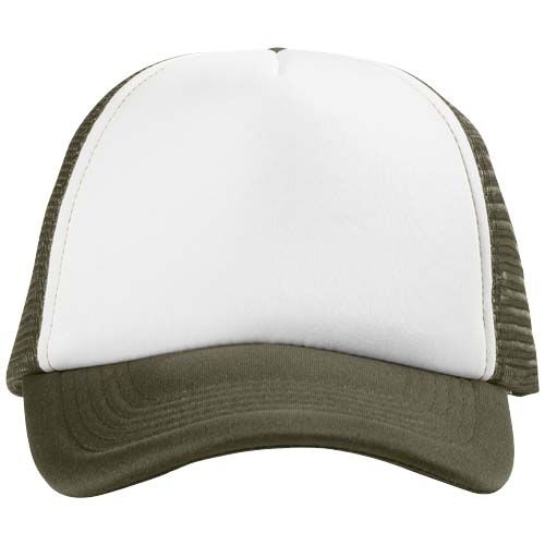 PF111069-13Trucker Kappe mit 5 Segmenten_ waldgruen_weiss