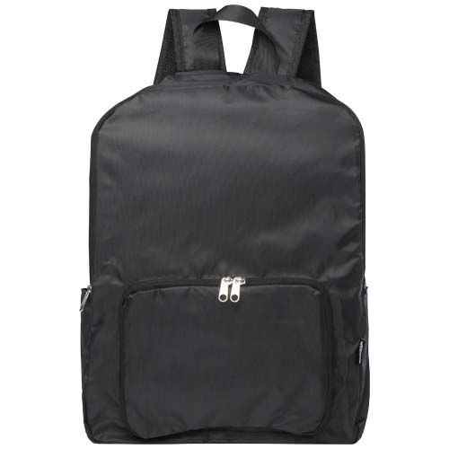 PF130090-6EcoFold faltbarer RPET Rucksack 15 L_ schwarz