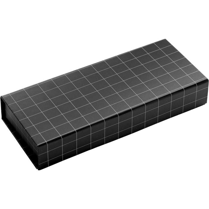 GI2057-50Schreibset aus Metall Daniel_ schwarz_silber