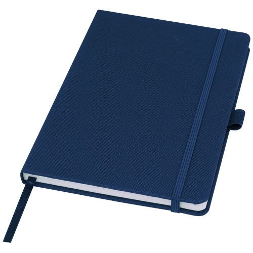 PF107763-4Honua A5 Notizbuch aus recyceltem Papier mit Cover aus recyceltem PET_ navy