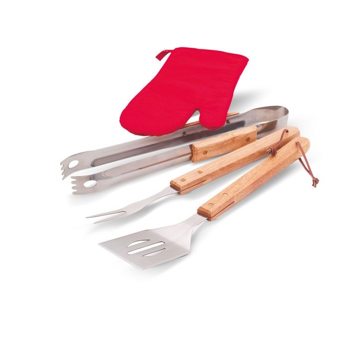 KC6388-03Donau East BBQ Schuerze mit BBQ Werkzeug_ schwarz