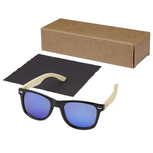 PF127001-1Taiyō verspiegelte polarisierte Sonnenbrille aus rPET_Bambus in Geschenkbox_ holz