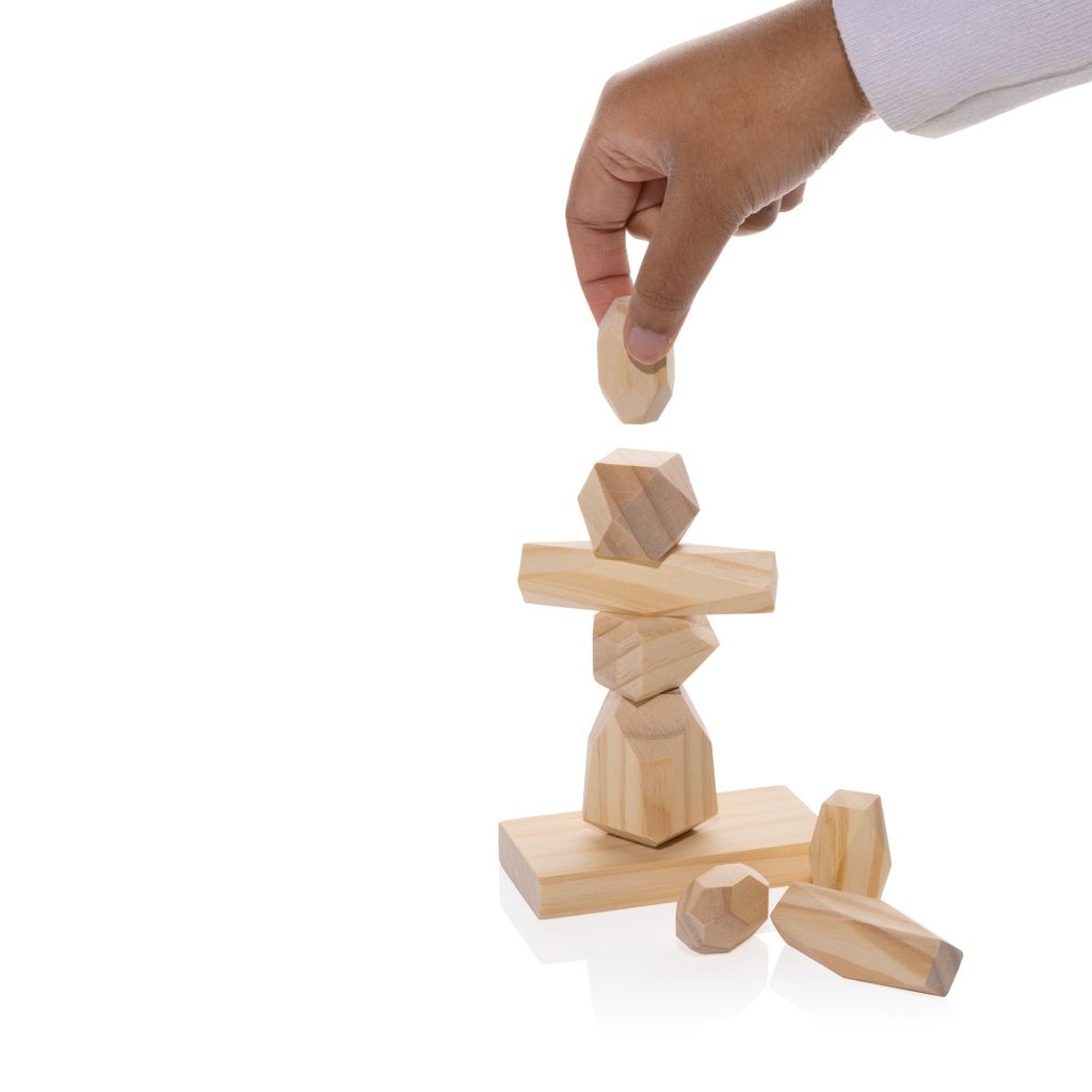 XDP940.29-9Ukiyo Crios hoelzerne Balanciersteine im Etui_ braun