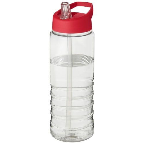 PF210877-12H2O Active® Treble 750 ml Sportflasche mit Ausgussdeckel_ transparent_rot