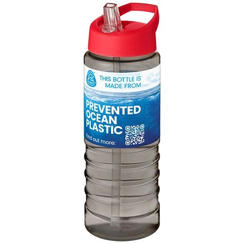 PF210482-3H2O Active® Eco Treble 750 ml Sportflasche mit Stuelpdeckel _ kohle_rot