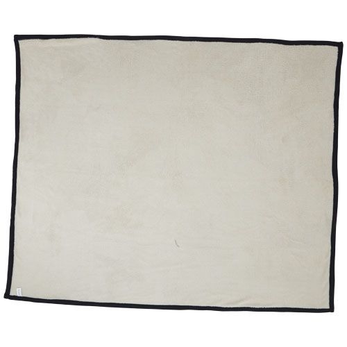 PF112809-4Springwood Decke aus weichem Fleece und Sherpa-Plaid_ navy_offwhite