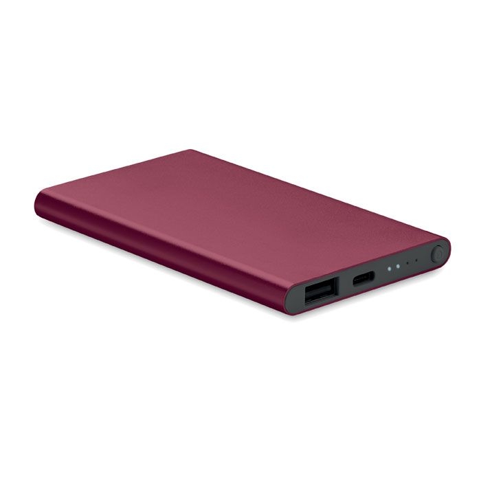 MO6825-02Powerflat C 4000mAh Powerbank Typ C_ bordeaux