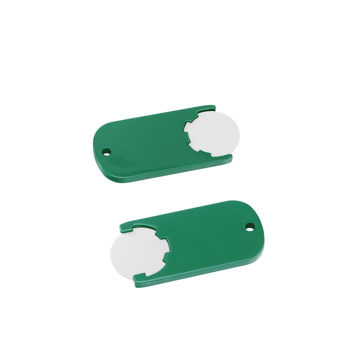 HE7439-0-2Chiphalter mit 1€-Chip _Alpha_ weiss_ gruen