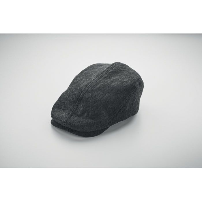 MO2966-03Blind Peak Newsboy-Kappe 335 g_m²_ schwarz