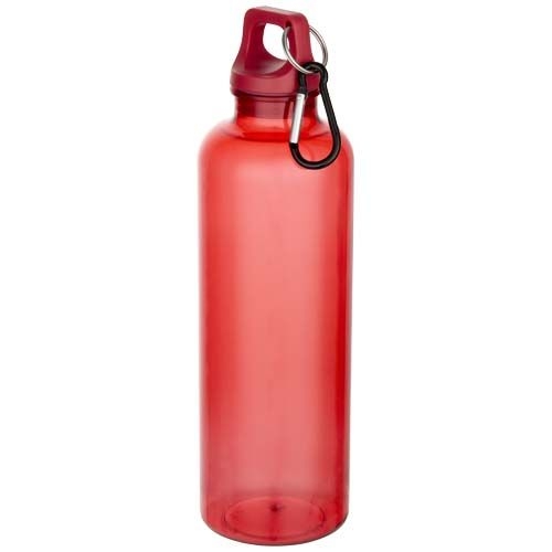PF100877-2Oregon 750 ml RCS-zertifizierte Trinkflasche aus recyceltem Kunststoff mit Karabinerhaken_ rot