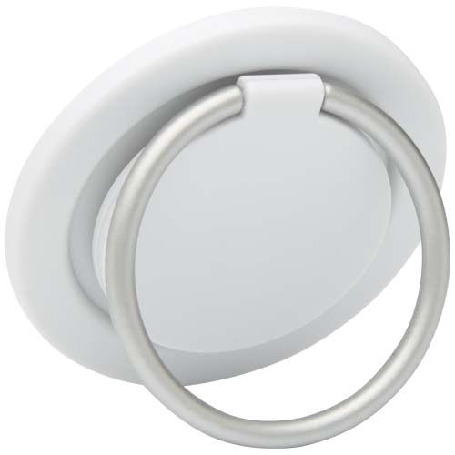 PF124462-1Albali Magnetische Smartphonehalterung  aus recyceltem Kunststoff mit Ringstaender_ weiss