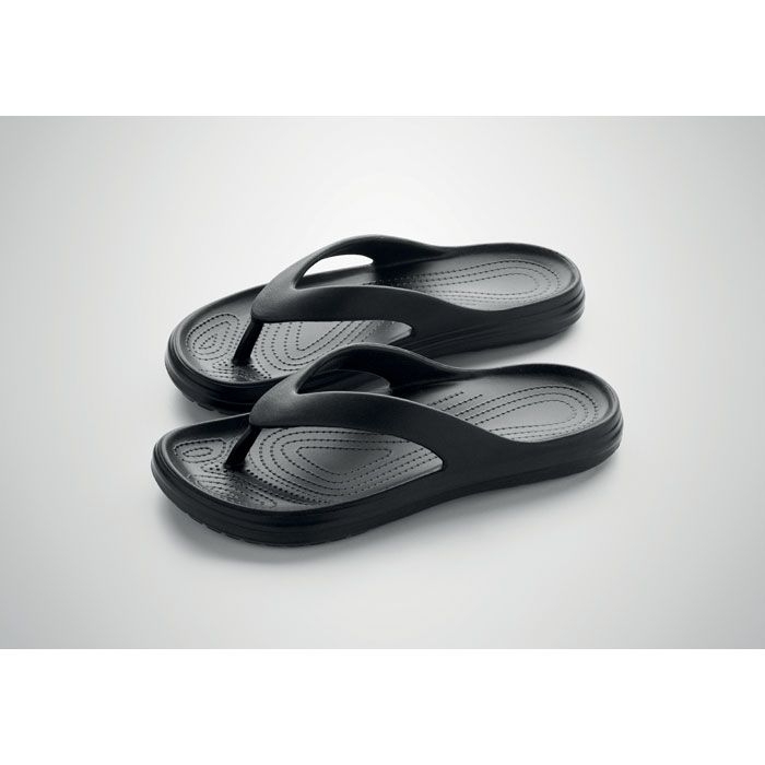 MO2894-03Evaslip Zehensandalen Groesse 40_41_ schwarz