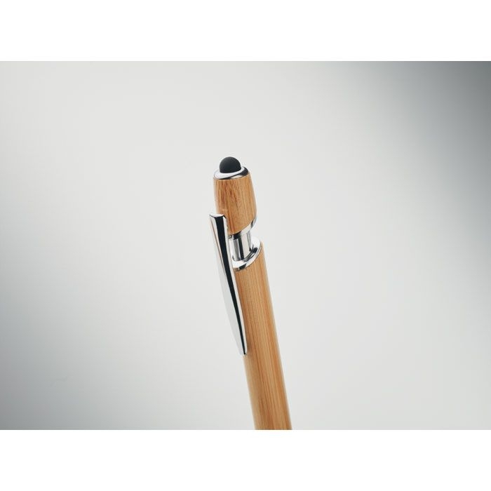 MO2418-40Renn Druckkugelschreiber mit Stylus_ holz