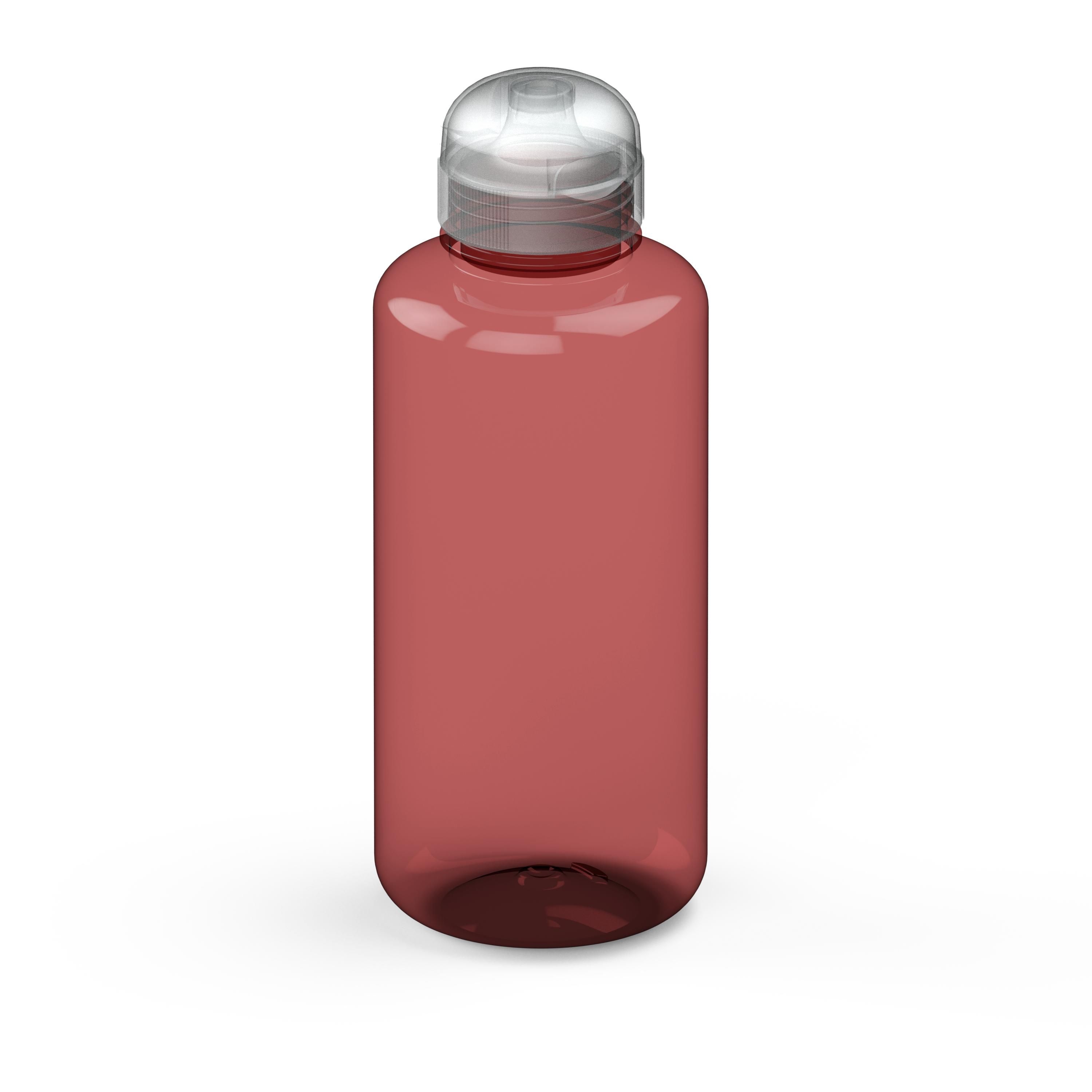 EL01392-3Trinkflasche _Sports_ 1_0 l_ transparent-rot_ transparent