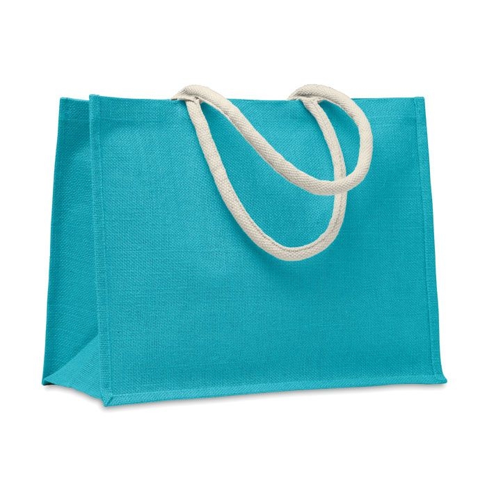 MO6443-12Aura Einkaufstasche Jute_ tuerkis