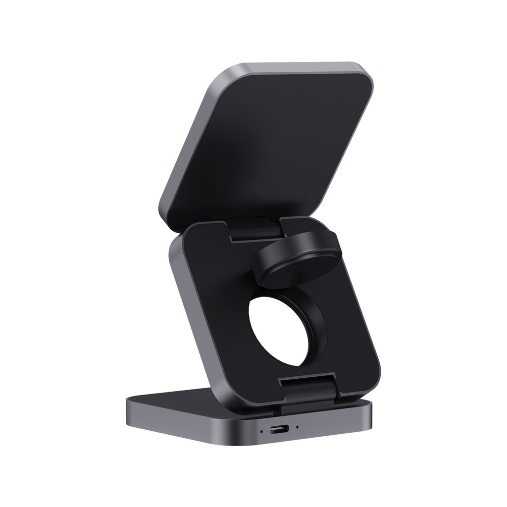 XDP308_64-02Terra faltbares 3-in-1 15W Charger aus RCS rec. Aluminium_ grau