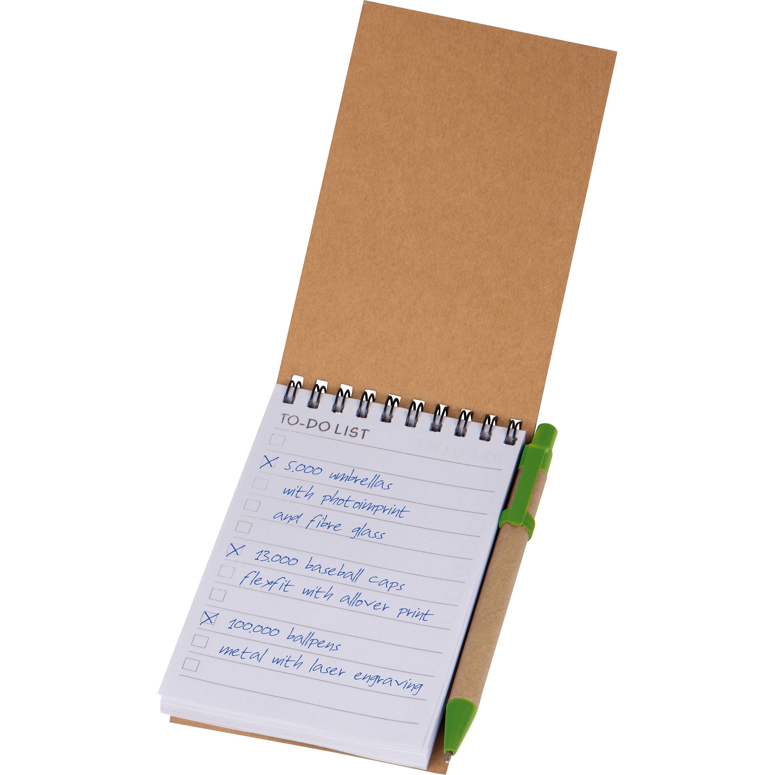 MA20497-09Ringbuch mit Kugelschreiber und _To do Liste_ EUGENIO_ gruen