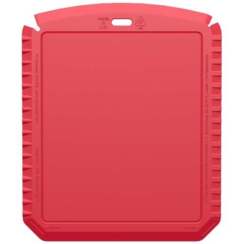 PF220502-3Thrym rechteckiger Eiskratzer aus recyceltem Kunststoff_ rot