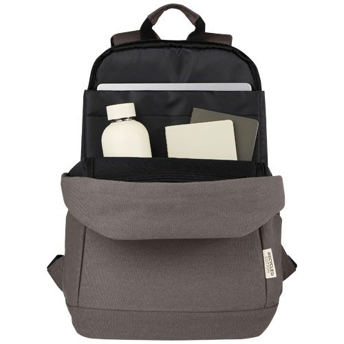 PF120677-3Joey 15_6 Zoll Anti-Diebstahl Laptop Rucksack 18 L aus GRS-recyceltem Canvas_ grau