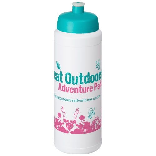 PF210690-6Baseline® Plus 750 ml Flasche mit Sportdeckel_ weiss_aquablau