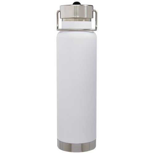 PF100732-1Thor 750 ml Kupfer-Vakuum Sportflasche mit Trinkhalm_ weiss