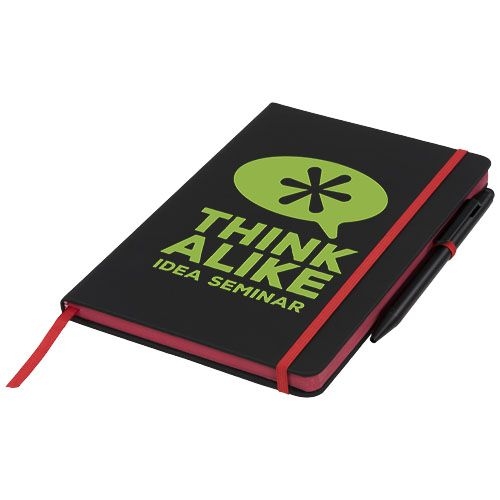 PF210210-5Noir Edge A5 Notizbuch mit farbigem Rand_ schwarz_rot